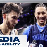Chet Holmgren + Jaylin Williams Shootaround Media Availability | April 2, 2024 | OKC Thunder