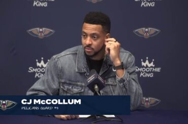 CJ McCollum | Pelicans-Spurs Postgame Interview 4/5/2024