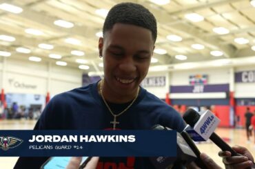 Jordan Hawkins on NCAA Tournament, road trip in Phoenix | New Orleans Pelicans Practice 4/6/24