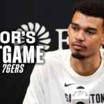 Victor Wembanyama Postgame Press Conference vs Philadelphia 76ers | 4.7.2024