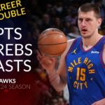 Nikola Jokic 19 pts 14 rebs 11 asts vs Hawks 23/24 season