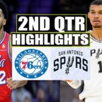 San Antonio Spurs VS Philadelphia 76ers 2ND QTR GAME HIGHLIGHTS | April 7 | 2024 NBA Season