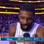 Kyrie Irving talks 48-pt performance & win vs Rockets, Postgame Interview