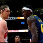 Pascal Siakam and Kelly Olynyk rub shoulders 🫣