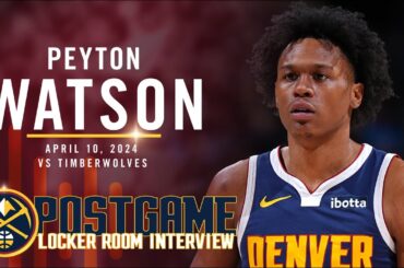 Peyton Watson Full Post Game Locker Room Interview vs. Timberwolves 🎙