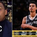 ESPN reacts to Wemby scoring 34 Pts as Spurs come back down 23 points to beat the No. 1 seed Nuggets