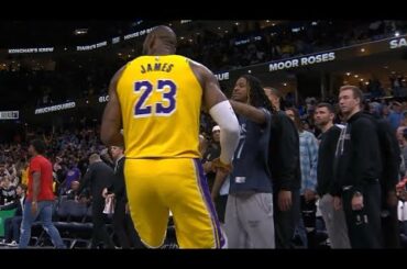 Ja Morant pushes LeBron James after his nasty dagger dunk 😳