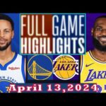 Golden State Warriors vs Los Angeles Lakers Full Game Highlights April 13, 2024 | NBA Season