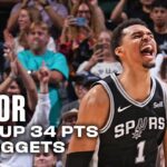 Wemby puts up 34 PTS and 12 REB vs Nuggets | 4.12.2024