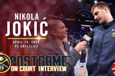 Nikola Jokić Full Post Game On Court Interview vs. Grizzlies 🎙