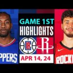 Los Angeles Clippers Vs Houston Rockets 1ST Qtr APR 14,2024| NBA Season