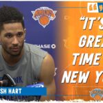 Josh Hart says Knicks have 'good vibes' headed into NBA playoffs | SNY