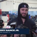 Larry Nance Jr. talks Zion Williamson injury, game vs Sacramento Kings | Pelicans Practice 4/18/24