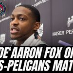 De'Aaron Fox on Kings-Pelicans Play-In Game