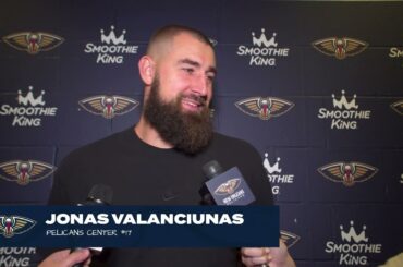 Jonas Valanciunas | Pelicans vs. Kings NBA Play-In Shootaround 4/19/2024