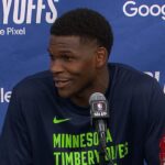 Anthony Edwards talks Battle with KD in Game 1, Postgame Interview 🎤