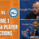 Knicks v 76ers Game 1 Postgame Coach And Player Reaction | New York Knicks
