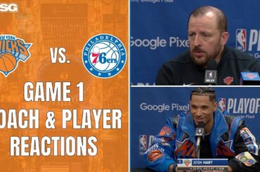Knicks v 76ers Game 1 Postgame Coach And Player Reaction | New York Knicks