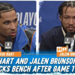 Josh Hart and Jalen Brunson praise Knicks resilience after beating Sixers in series opener | SNY