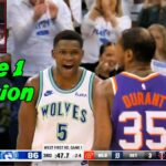 Minnesota Timberwolves vs Phoenix Suns Game 1 Highlights Reaction | Reacting to Suns vs Timberwolves