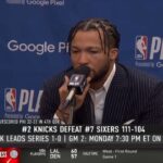 Jalen Brunson sent a warning message to the Sixers after Knicks beat the 76ers in Game 1 of playoffs