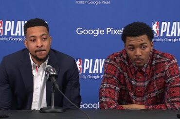 CJ McCollum & Trey Murphy III | Pelicans-Thunder Game 1 Postgame | 2024 NBA Playoffs