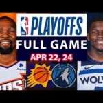 Minnesota Timberwolves Vs Phoenix Suns Full Game Highlights | April 22, 2024 | NBA Play off