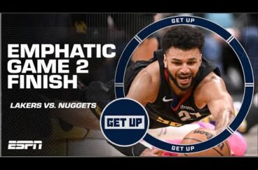 🚨 Lakers vs. Nuggets FULL REACTION 🚨 Jamal Murray WINS Game 2 at the buzzer 💪 | Get Up