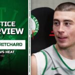 Payton Pritchard LOVED Celtics Response to Caleb Martin Foul | Practice Interview