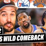 76ers-Knicks Reaction: New York's CRAZY comeback steals Game 2 from Embiid & Philly | Hoops Tonight