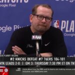 Nick Nurse was unhappy about the Game 2 ending of 76ers-Knicks