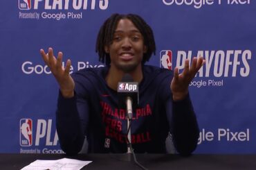 Tyrese Maxey talks Game 2 Loss vs Knicks, Postgame Interview 🎤