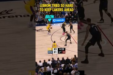 LeBron was having a CAREER GAME before Murray came up CLUTCH!😭