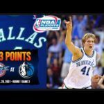 Dirk Nowitzki 33 points - 2001 Playoffs Round 1 Game 3 - Utah Jazz at Dallas Mavericks