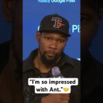 Kevin Durant gives Anthony Edwards high praise after his Amazing Round 1 performance! 🙌🔥| #Shorts