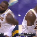 LeBron James gets so heated at Darvin Ham and coaches for not challenging play 😳