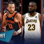 Knicks defeat Sixers in Game 4, Embiid upset & LeBron, Lakers avoid sweep | NBA | FIRST THINGS FIRST