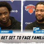 Knicks Jalen Brunson & OG Anunoby on playing against friends Tyrese Haiburton & Pascal Siakam | SNY