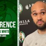 Derrick White on Celtics Fans CHANTING His Name | Celtics vs Cavs G1 Postgame Interview