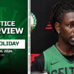 Jrue Holiday Defends Jayson Tatum Playoff Performance | Celtics Practice