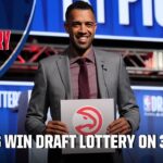 HAWKS WIN NO. 1 OVERALL PICK IN HISTORIC JUMP 🚨 *WOJ & PERK REACT* | NBA Draft Lottery