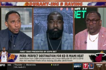 FIRST TAKE | Perkins tells Stephen A. & Shannon: Perfect destination for Kevin Durant is Miami Heat