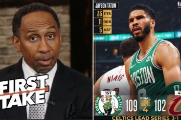FIRST TAKE | Celtics are headed towards an NBA Championship - Stephen A. on Tatum sinking Cavaliers