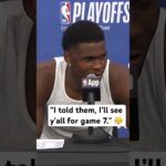 Anthony Edwards is a man of his word! Great presser moment! 👀| #Shorts