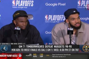 "Bring here Doncic!" - Anthony Edwards-KAT send warning message to Mavericks after eliminate Nuggets