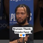 Jalen Brunson pays homage to the Knicks Fans for their ENTHUSIASM in the postseason! 🙌🧡| #Shorts