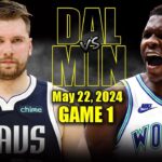 Dallas Mavericks vs Minnesota Timberwolves Full Game 1 Highlights - May 22, 2024 | 2024 NBA Playoffs