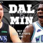 Dallas Mavericks vs Minnesota Timberwolves Full Game 1 Highlights | May 22 | 2024 NBA Playoffs