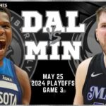 Dallas Mavericks vs Minnesota Timberwolves Full Game 3 Highlights | May 26 | 2024 NBA Playoffs