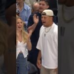 P.J. Washington daps up Patrick Mahomes after his three! 🔥 | #Shorts